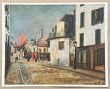 Maurice Utrillo exhibition poster - Rue du Mont Cenis - Paris - Montmartre - museum artist - art print