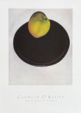 Georgia O'Keeffe exhibition poster - Poetry of Things - Green Apple on Black Plate - still life - museum artist - art print