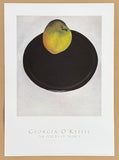 Georgia O'Keeffe exhibition poster - Poetry of Things - Green Apple on Black Plate - still life - museum artist - art print