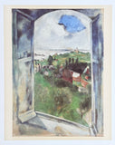 Marc Chagall exhibition poster - La Fenêtre sur l'île de Bréhat - museum artist - art print