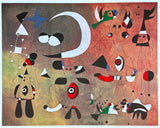 Joan Miro exhibition poster - People in the night - museum artist - art print