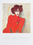 Alexej von Jawlensky exhibition poster - Portrait of the dancer Alexander Sacharoff - museum artist - art print