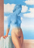 Rene Magritte exhibition poster - Black magic - nude woman - museum artist - art print