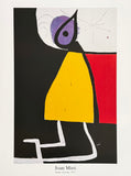 Joan Miro exhibition poster - Dona en la nit - museum artist - art print - surrealism - offset litho - 1999
