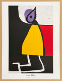 Joan Miro exhibition poster - Dona en la nit - museum artist - art print - surrealism - offset litho - 1999