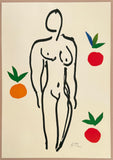 Henri Matisse exhibition poster - Nude with oranges - French Art - museum artist - art print - excellent - 1996