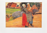Paul Gauguin exhibition poster - Paysannes Bretonnes - museum artist - art print