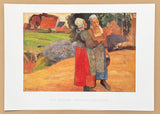 Paul Gauguin exhibition poster - Paysannes Bretonnes - museum artist - art print