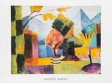 August Macke exhibition poster - Garden at Lake Thun - art print