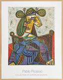 Pablo Picasso exhibition poster - Woman sitting in an arm chair - museum artist - art print