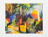August Macke exhibition poster - Landscape with Trees - museum artist - art print