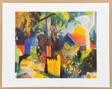August Macke exhibition poster - Landscape with Trees - museum artist - art print