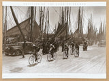 Tour de France exhibition poster - 1930s Racing by the sailboats at Concarneau - decorative art - black white photography - art print