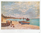 Claude Monet exhibition poster - Beach at Sainte-Adresse - art print