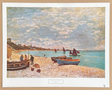Claude Monet exhibition poster - Beach at Sainte-Adresse - art print