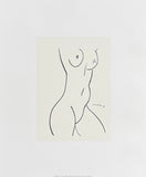 Henri Matisse exhibition poster - Female portrait - Nude woman - art print on silkscreen paper