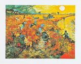 Vincent van Gogh exhibition poster - The red vineyard in Arles - France - museum artist - art print