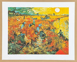 Vincent van Gogh exhibition poster - The red vineyard in Arles - France - museum artist - art print