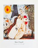 Marc Chagall exhibition poster - Les Fiances de la Tour Eiffel - museum artist - art print