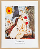 Marc Chagall exhibition poster - Les Fiances de la Tour Eiffel - museum artist - art print