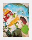 Marc Chagall exhibition poster - The Rural Life - museum artist - art print - 1999
