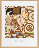 Gustav Klimt exhibition poster - The waiting - female portrait - museum artist - art print