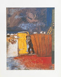 Marc Chagall exhibition poster - Claire de Lune - museum artist - art print - 1999