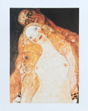 Gustav Klimt exhibition poster - Adam and Eve - nude woman - museum artist - art print
