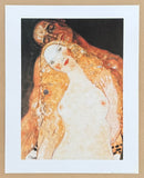 Gustav Klimt exhibition poster - Adam and Eve - nude woman - museum artist - art print
