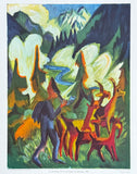 Ernst Ludwig Kirchner exhibition poster - Shepherd with goats in the morning - museum artist - art print