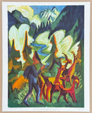 Ernst Ludwig Kirchner exhibition poster - Shepherd with goats in the morning - museum artist - art print