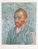 Vincent van Gogh exhibition poster - Self-Portrait - museum artist - art print - 1970s