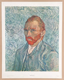 Vincent van Gogh exhibition poster - Self-Portrait - museum artist - art print - 1970s