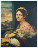 Sebastiano Del Piombo exhibition poster - Portrait of a young Roman Lady - renaissance - museum artist - art print