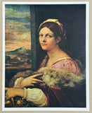 Sebastiano Del Piombo exhibition poster - Portrait of a young Roman Lady - renaissance - museum artist - art print
