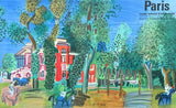 Raoul Dufy original exhibition poster - Le Paddock a Deauville - Mourlot - French office of Tourism - art print - 1960s
