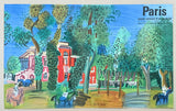 Raoul Dufy original exhibition poster - Le Paddock a Deauville - Mourlot - French office of Tourism - art print - 1960s
