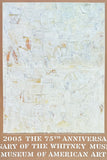 Jasper Johns exhibition poster - Double White Map - Whitney museum - art print - 2005