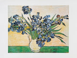Vincent van Gogh exhibition poster - A vase of Irises - flowers - museum artist - art print