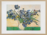 Vincent van Gogh exhibition poster - A vase of Irises - flowers - museum artist - art print