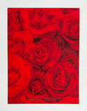 Marie Jo Lafontaine exhibition poster - A Fleur du Mal - Belgian artist - red roses - museum artist - art print - 1999
