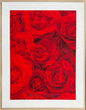 Marie Jo Lafontaine exhibition poster - A Fleur du Mal - Belgian artist - red roses - museum artist - art print - 1999