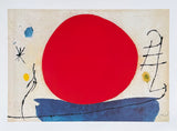 Joan Miro exhibition poster - The red sun - museum artist - art print - surrealism - offset litho - 1999