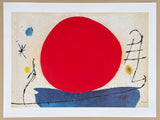 Joan Miro exhibition poster - The red sun - museum artist - art print - surrealism - offset litho - 1999