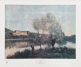 Jean Baptiste Camille Corot exhibition poster - Ville D'Avray - French landscape painter - art print - 1988