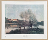 Jean Baptiste Camille Corot exhibition poster - Ville D'Avray - French landscape painter - art print - 1988