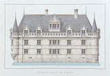 Chateau d'Azay-Le-Rideau exhibition poster - French Castle - historical architecture - art print - architect