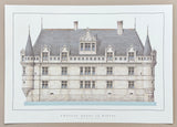 Chateau d'Azay-Le-Rideau exhibition poster - French Castle - historical architecture - art print - architect