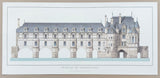 Chateau de Chenonceau exhibition poster - French Castle - Architecture - art print