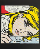 Roy Lichtenstein exhibition poster - Hopeless - museum artist - art print - pop art